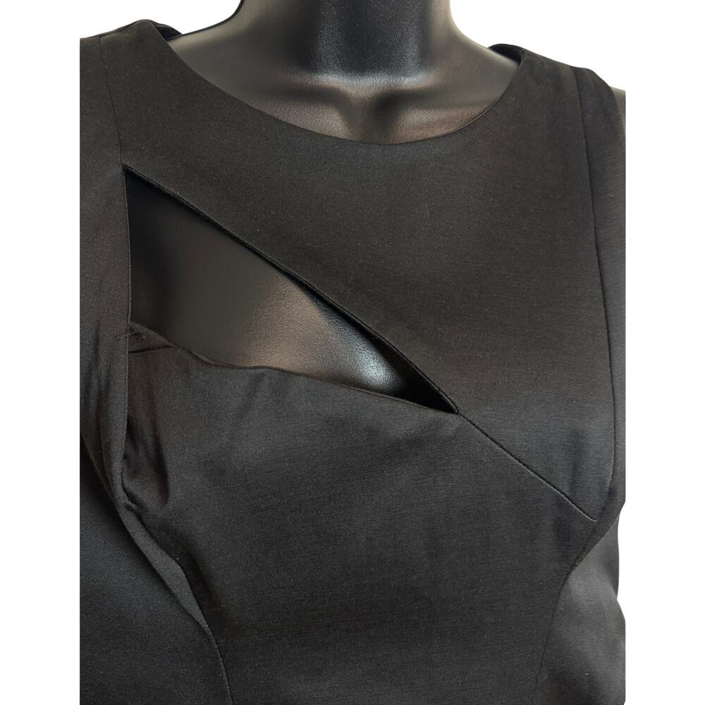 Saint & Sinner XL Black Sheath Cutout Dress Back Zipper Stretch Sexy Cocktail - Picture 5 of 11